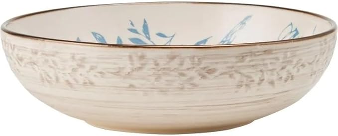 12 Piece Dinnerware Set Service for 4 Family Dinner Party Plate Pasta Bowl Stoneware