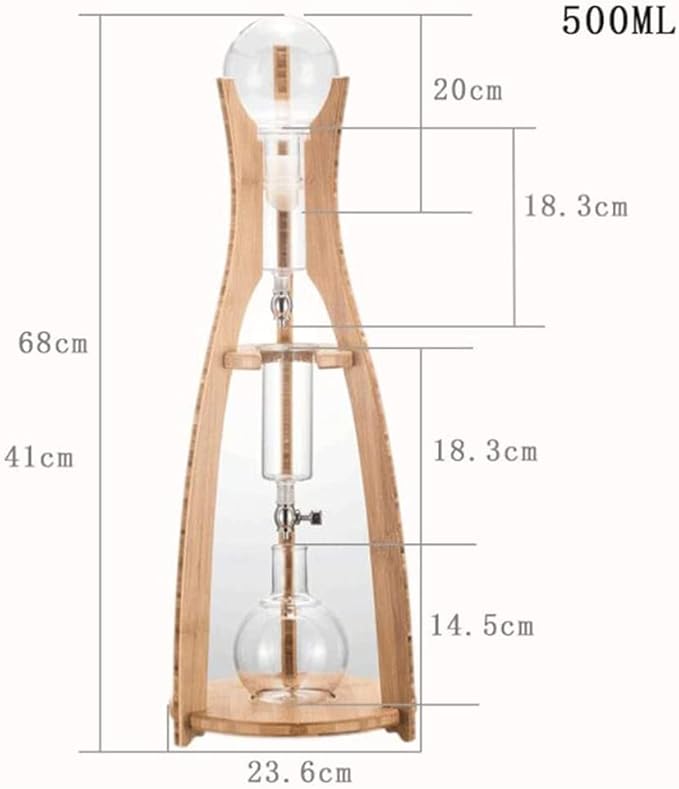 Beverage Equipment Durable Cold Brew Coffee Maker 500ML/16.9oz Iced Drip Coffee Maker Multifunctional Iced Coffee Maker with Reusable Filter Siphon Coffee Maker