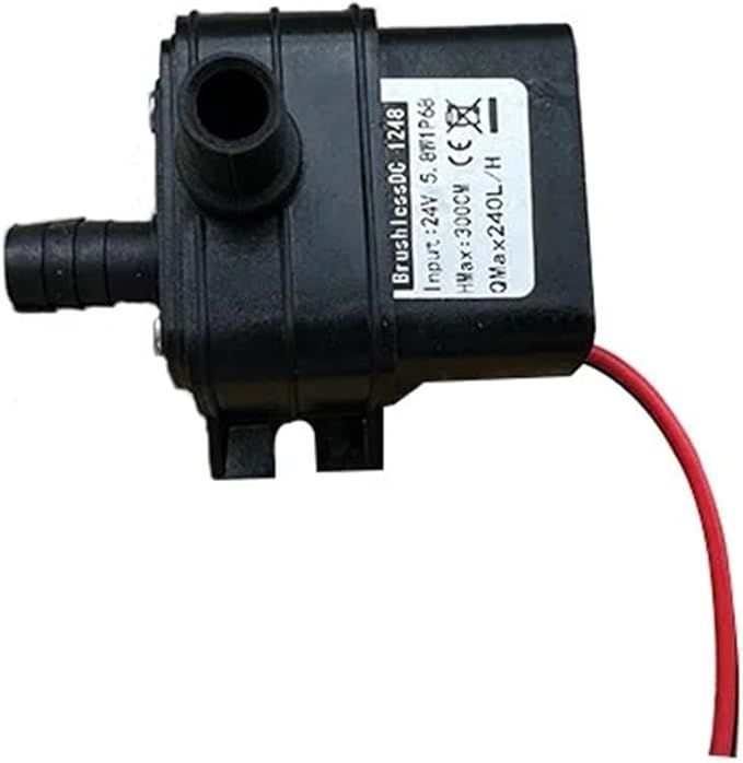 Silent Fish Tank Pump DC 12V 24V Solar brushless Motor Pool Circulation Submersible Pump(12V 4.8W)