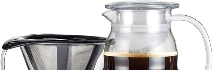 Bodum Permanent Fine Mesh Coffee Maker Stainless Steel Transparent with Tritan Filter Holder Glass Glass Transparent 1 L