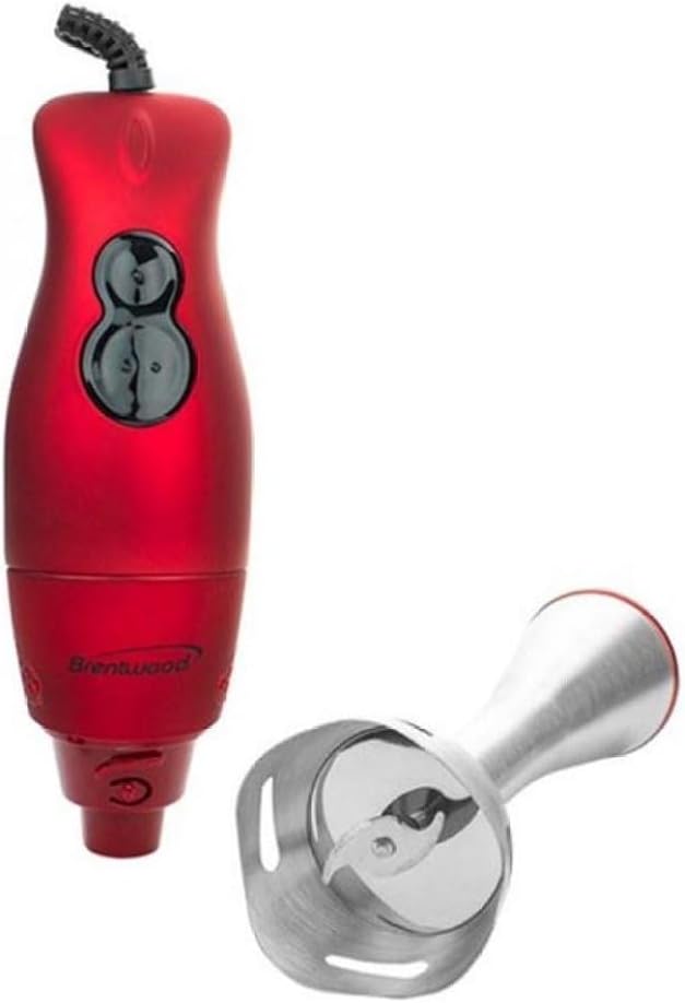 Immersion Blender Handheld 2 Speed Stick Blender with Stainless Steel Blades Red