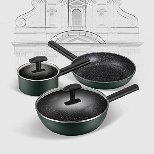Kitchen Stainless Cookware Set 3 Piece Nonstick Stainless Steel Pan and Pots Set Thicken The Bottom of The Pot Thicken and Durable