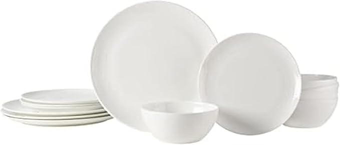 Mikasa Mirabel Vegan Bone China Chip Resistant 12 Piece Dinnerware Set Service for 4