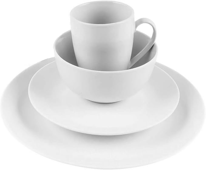 The Season Essentials White Ceramic Dinnerware Set - 16 Piece