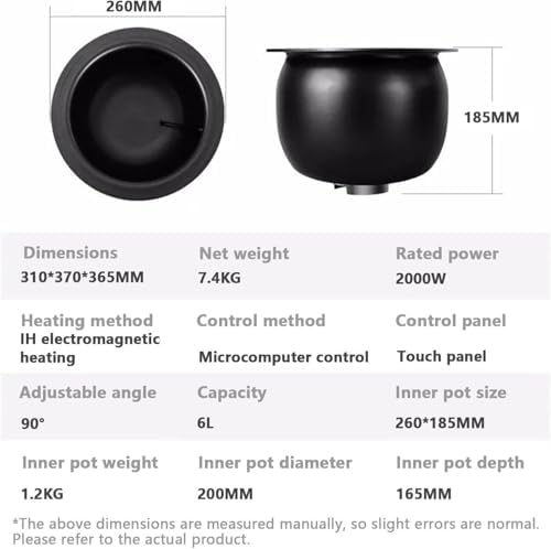 Automatic Cooking Wok Fried Rice Machine 6L Pot with Adjustable Speed 360° Automatic Stir Fry Robot for Stir Frying and Stewing