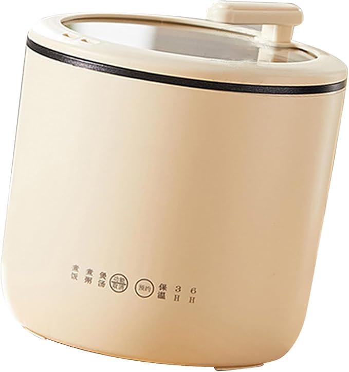 Mini Rice Steamer 220V Dorm Cn Maker Low Power Student Pot Porridge Cooker Household Congee Rice Cooker for Oven Cooker Rice Cookers (Beige)