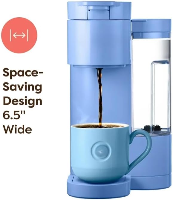 KeurigK K Express Essentials Single Serve K Cup Pod Coffee Maker 3 cup sizes (6 8 and 10oz) Fast Fresh Brew 30oz Removable Water Reservoir (BlueBell)