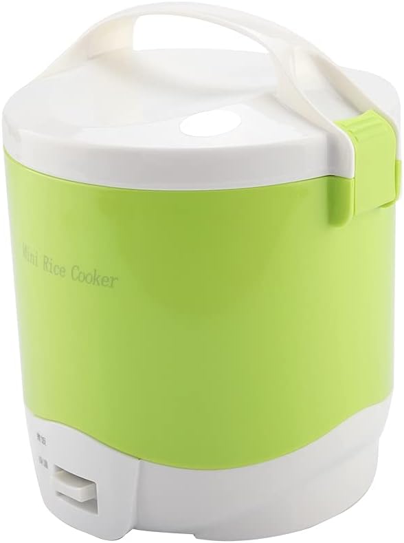 Rice Cooker Steamer with Keep Warm Function People Quick Preparation Without Burning Non-Stick Coating Steamer Insert Measuring Cup(Green)