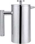 Press Coffee Maker Coffee Press CaffettiereCoffee MakerCoffee Maker -Double Walled Large Coffee Press Filters-Enjoy Granule-Free Coffee Guaranteed Stylish Rust Free Kitchen Accessory-Stainless St