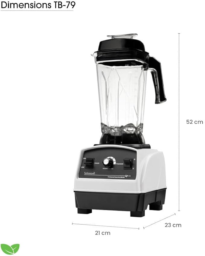 Turbosaver TB79 Professional Blender 1800W – 3.5HP 35000 RPM Commercial Grade Ice Crushing 85 oz Tritan Jar