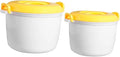 2pcs Microwave Rice Cooker Set Cup Capacity Easy to Use for Home Office Travel