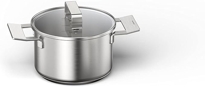 Bosch HEZ9SE040 Hob Accessories 4-Piece Cookware Set: 3 Pots and 1 Pan for Electric Hobs and Induction Hobs Made in Germany