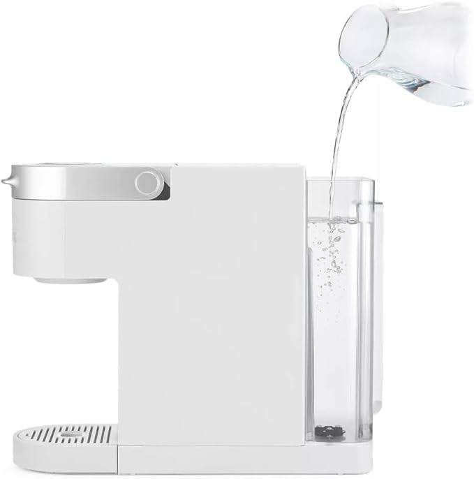 K-Iced Plus Single-Serve Coffee Maker &amp Espresso Machine - Brews Iced &amp Hot Coffee Compact Design Fits Travel Mugs 46 oz Removable Water Reservoir Auto Shut-Off KCup Compatible White