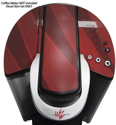 Decal Style Vinyl Skin compatible with Keurig K40 Elite Coffee Makers VintageID 25 Red (COFFEE MAKER NOT INCLUDED)