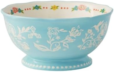 Stunning Sweet Rose Stoneware 12-Piece Dinnerware Set (Blue)