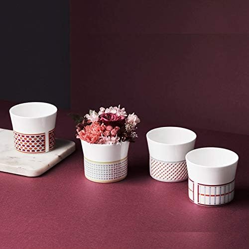 Hankook Chinaware Korean Fine Bone China Weaving petite Cup Set 4p Dinnerware Dojagi Melamine Ceramic Multi-purpose