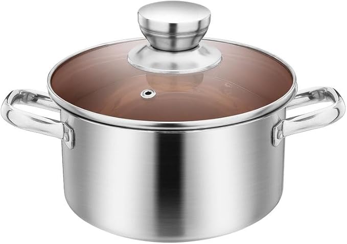 Stainless Steel Cookware Set Thickened Three Piece Kitchen Household Soup Pot Milk Frying Combination