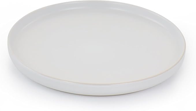 Luxmatte 20-Piece Stoneware Dinnerware Set – Modern Matte Finish Dish Set for 4 Microwave &amp Dishwasher Safe – Includes Dinner Plates Salad Plates Bowls and Mugs in Four Colors (White)