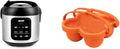 AROMA® 8-Cup Digital Rice Cooker and Egg Bite Mold Bundle - One-Pot Cooking for Rice Grains and Egg Bites | Includes Rice Cooker (ARC-5204SB) and Silicone Mold (AAC-001)