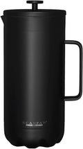 Scanpan to GO French Press Coffee Maker 1.0L Black - Serves 8 Cups - 18/8 Food Grade Stainless Steel Drip-Free Spout - Scratch-Free Coating - Dishwasher Safe