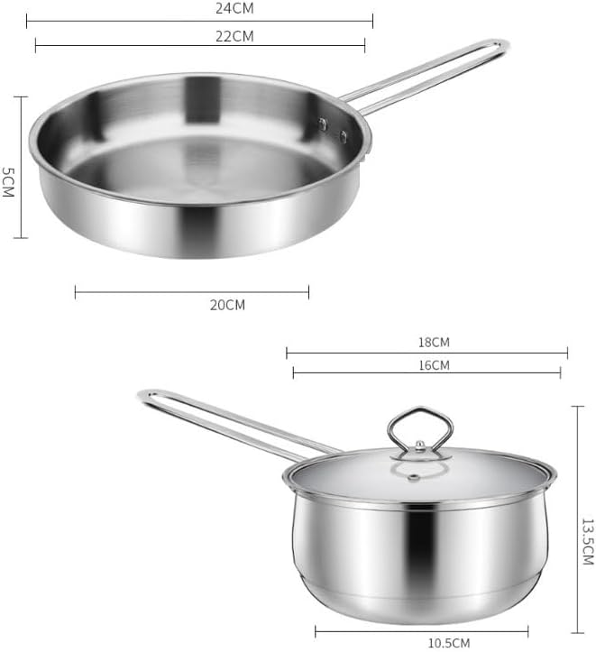 Easy to clean Thick Stainless Steel Composite Bottom Three Piece Cookware Set Kitchen