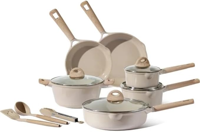 Nonstick Pots and Pans Set 13 Pieces Kitchen Cookware Sets Compatible for All Stoves