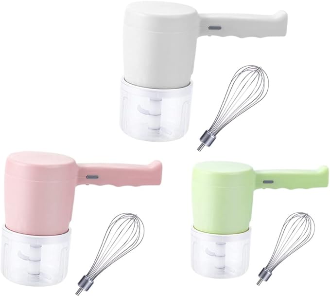 2 in 1 Electric Wireless Whisk Hand Blender Mixer USB Rechargeable with Cup (B (B As the picture shows)