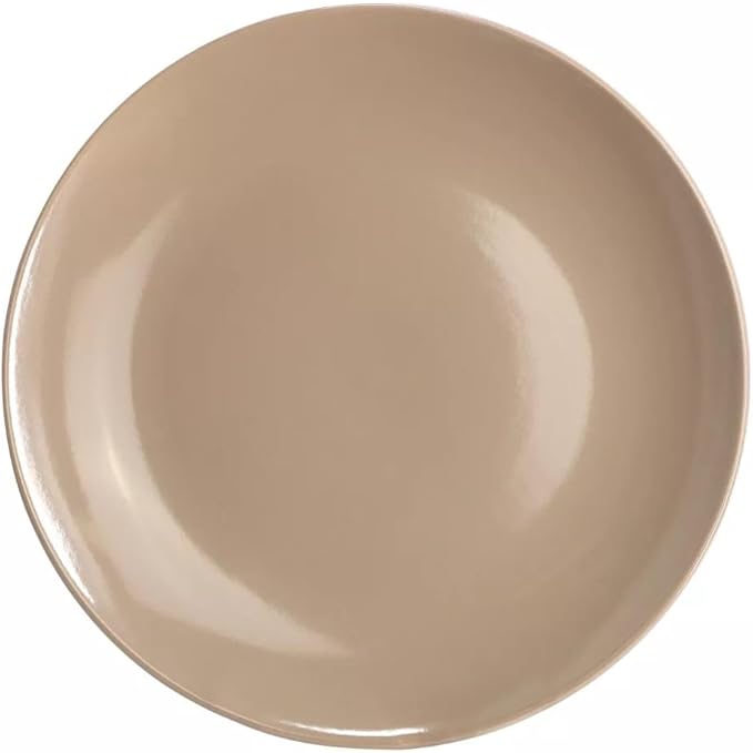 12 Piece Stoneware Dinnerware Set – Round Plates Bowls &amp Mugs for 4 Dishwasher &amp Microwave Safe Modern Matte Finish (Mocha Brown)