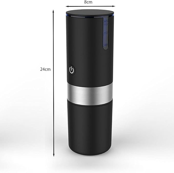 Portable Coffee Machine Capsule Expresso Maker with Built-in Filter Electric USB Handheld Coffee Grinder For Home Travel (black)