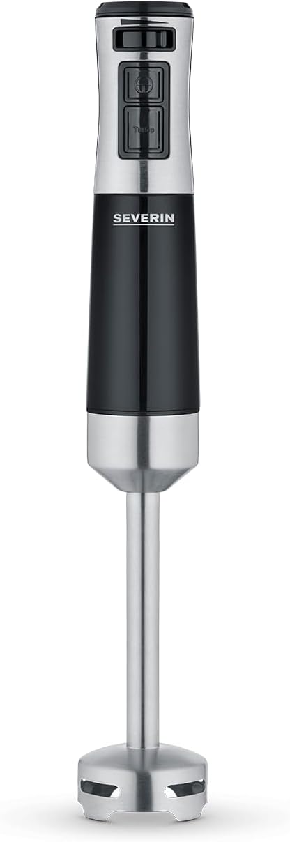 SEVERIN - 600 W Hand Blender Turbo Level up to 15000 RPM Black/Stainless Steel Brushed SM 3771