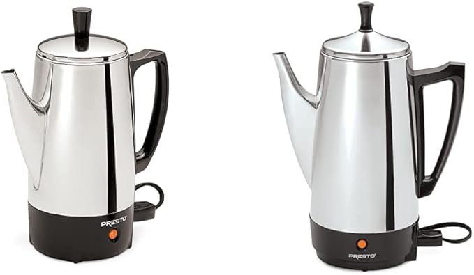 Presto 02822 6-Cup Stainless-Steel Coffee Percolator &amp 02811 12-Cup Stainless Steel Coffee Maker