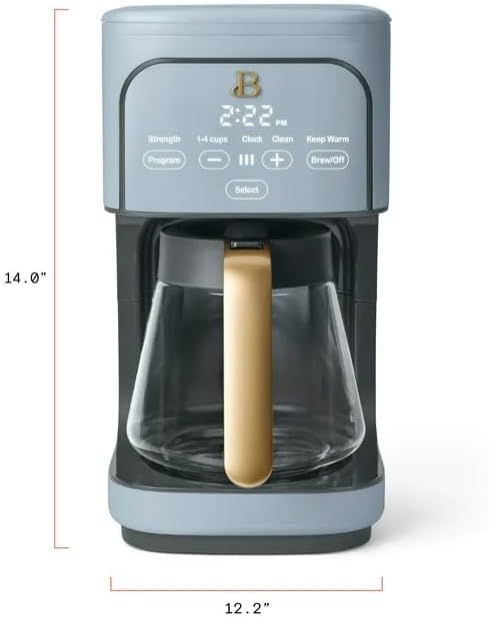 Beauti Coffee Maker 12 cup Programmable Brewing Versatility Advanced Programming 1200 W Keep Warm mode (Cornflower Blue)