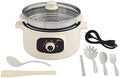 Rice Cooker - Rice Cooker with Steamer Basket 110V Electric Skillet Multi-Functional Rice Cooker Food Steamer Nonstick Personal Hot Pot with Lid Home Steam Simmer Stir Fry Griddle