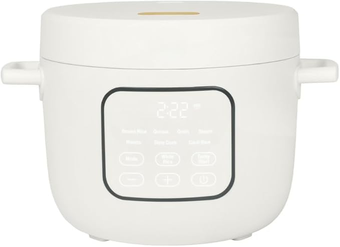 14-Cup Electric Rice Cooker with Automatic Keep Warm and Removable Nonstick Pot for Home Cooking (White)