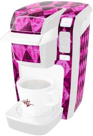 Decal Style Vinyl Skin compatible with Keurig K10 / K15 Mini Plus Coffee Makers Pink Diamond (COFFEE MAKER NOT INCLUDED)