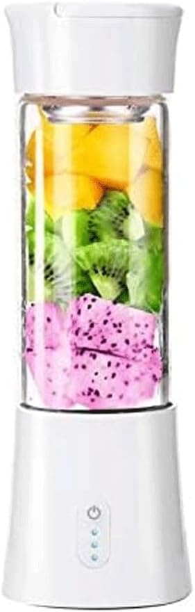 Portable Blender Smoothies Personal Blender Mini Shakes Juicer Cup USB Rechargeable(White)