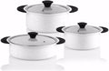 6Pcs/ Set Cookware Set Kitchenware Cooking Pot and Pan Set Non- St?ck Stainless Steel Kitchen
