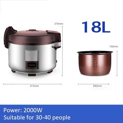 Commercial Large Rice Cooker 9-23L Large CapacityWith Non Stick Pot &amp 24-Hour Keep Warm Functionfor RestaurantHotelfactory canteen rice cooker(18L-2000W)