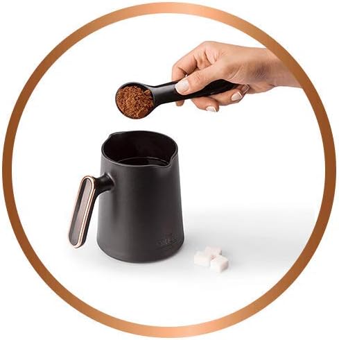 Turkish Greek Coffee Maker Preparing Ground Coffee Beans - Gergeous Hard Flavor -220 Volt Working - 6 Months Warranty