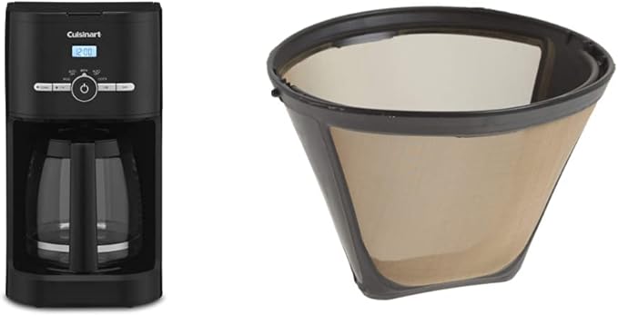 Cuisinart 12-Cup Programmable Coffeemaker Bundle with Gold Tone Filter
