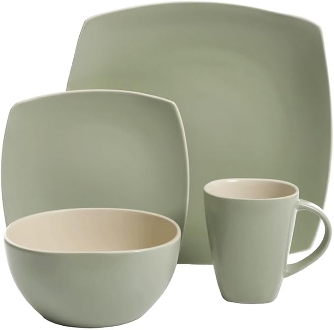 16-Piece Dinnerware Set Dinnerware Sets Dinner Plates Plates and Bowls Sets Round Plate Household Cutlery Set