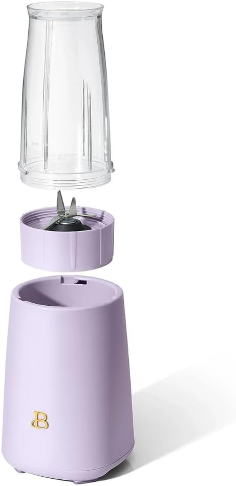 Personal Blender 12-Piece Set 240W Motor Emulsifying Stainless Steel Blade System 16oz Travel Cup with Straw BPA-Free Dishwasher Safe Jars (Lavender)