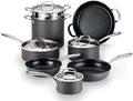 For Lagostina Nera Hard Anodized Nonstick 12-Pc Cookware Set-Hammered Stainless Lids