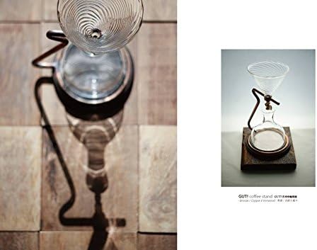 Biduhaev GUT! Coffee Stand - Deluxe Hot or Cold Brew Coffee Dripper/Maker - Copper Maple Handmade Glass 520ml
