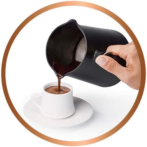 Turkish Greek Coffee Maker Preparing Ground Coffee Beans - Gergeous Hard Flavor -220 Volt Working - 6 Months Warranty