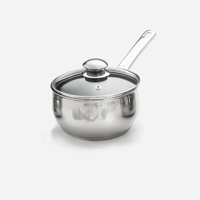 18 Piece 18/10 Belly Shaped Cookware Set w/ Encapsulated Base &amp Nonstick coating