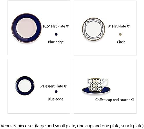 Dinner Set for Family Party Hotel Restaurant 5 Pcs Chinese Style Dinnerware Set Household Phnom Penh Ceramic
