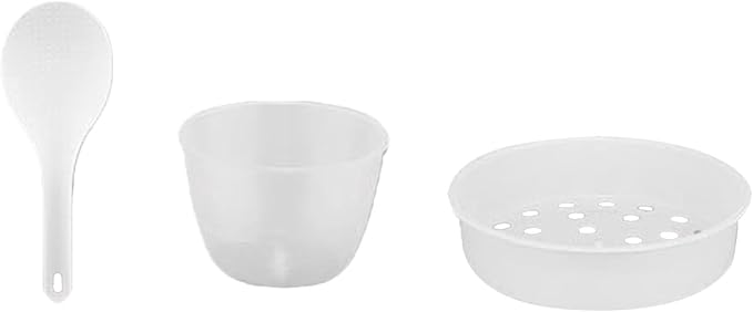 Small Rice Cooker Multifunctional Nonstick Portable Rice Cooker for Kitchen (White)