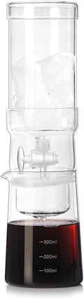 13.5OZ Cold Brew Coffee Maker High Borosilicate Glass Ice Drip Coffee Brewer Adjustable Outlet Drip Speed Constant Pressure Brewing