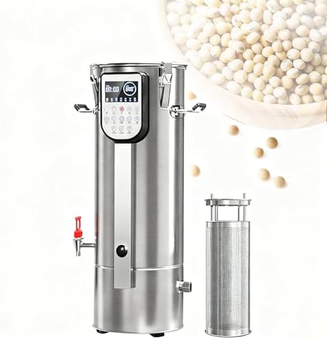 Commercial Soy Milk Maker 11L - Stainless Steel Automatic Soybean Milk Machine with Efficient Grinder &amp Slag Separator for Canteens Restaurants &amp Grain Milk Production